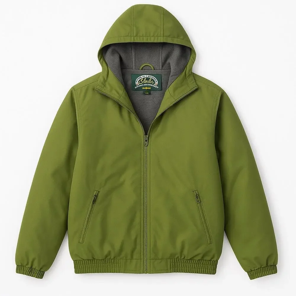 Cabela’s Outdoor Gear Men’s L Green Insulated Jacket Fleece  Hood Full Zip Shell